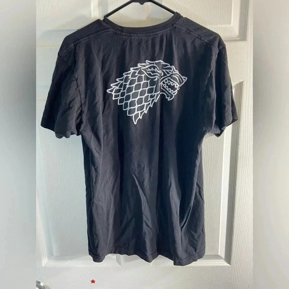 Game of Thrones - Stark Sigil - Large Black T Shirt - Picture 3 of 4